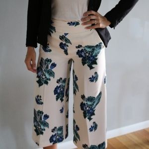 Floral Wide Leg Capri